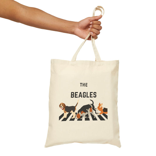 The Beagles Cotton Canvas Tote Bag - Dog Lover's Eco-Friendly Shopping Bag