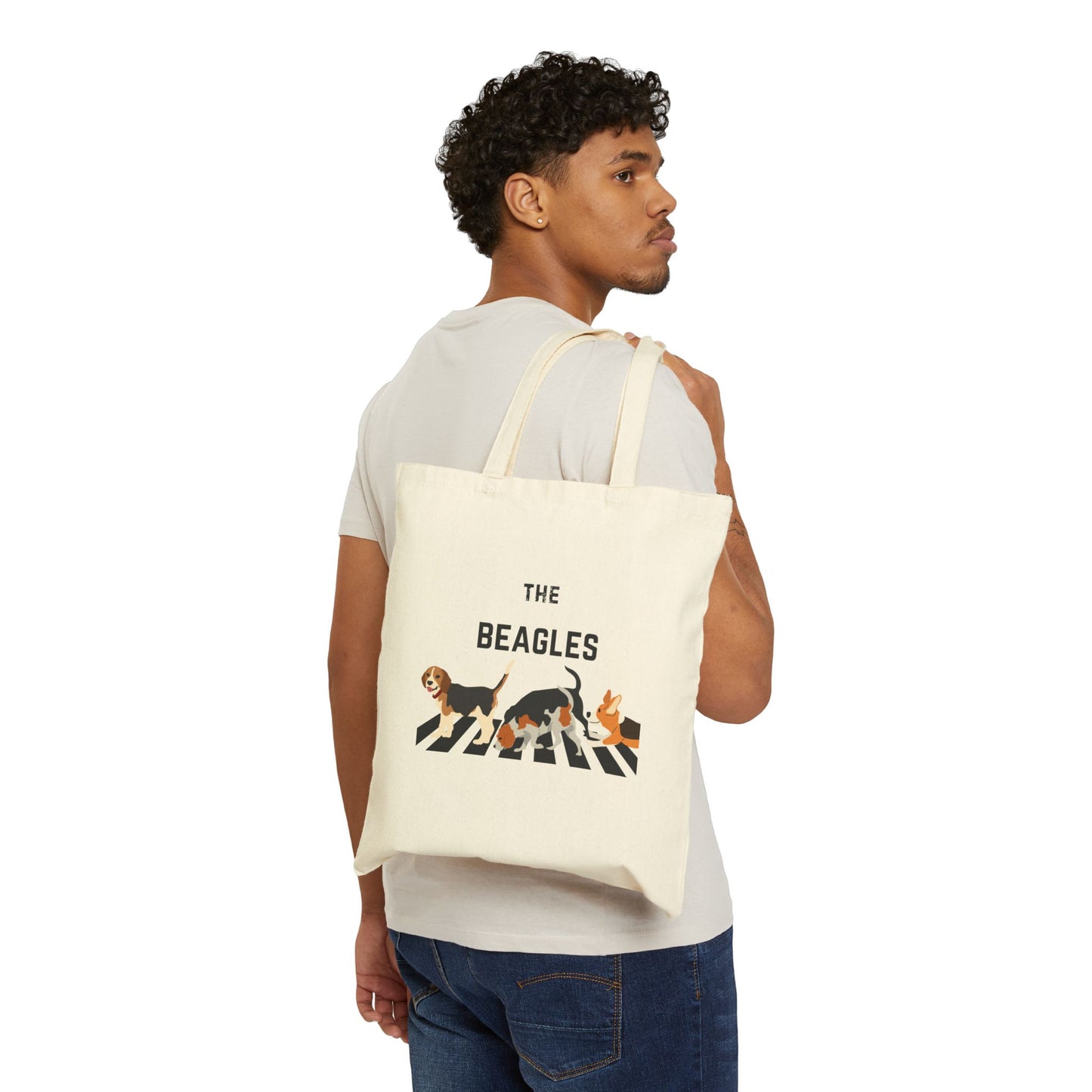 The Beagles Cotton Canvas Tote Bag - Dog Lover's Eco-Friendly Shopping Bag