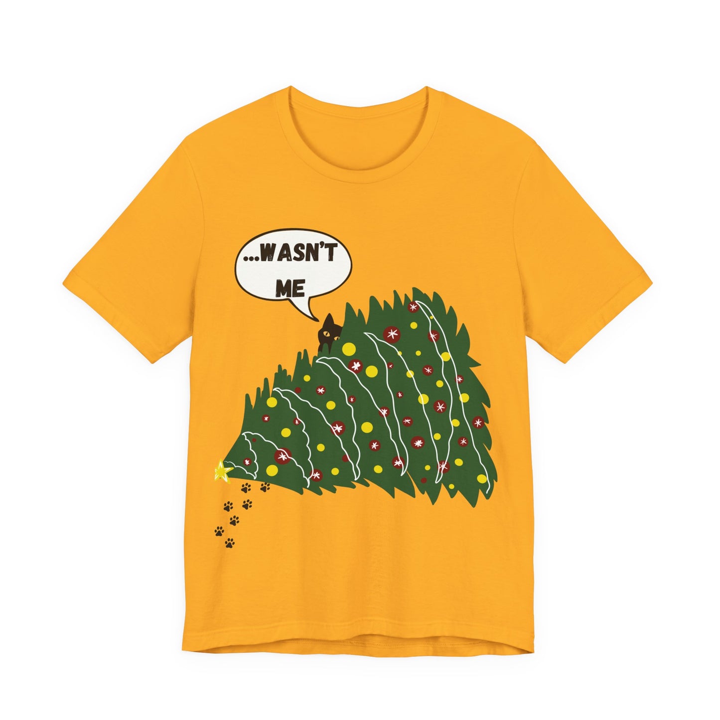 Christmas Tree T-Shirt "Wasn't Me" - Funny Holiday Shirt for Adults & Kids