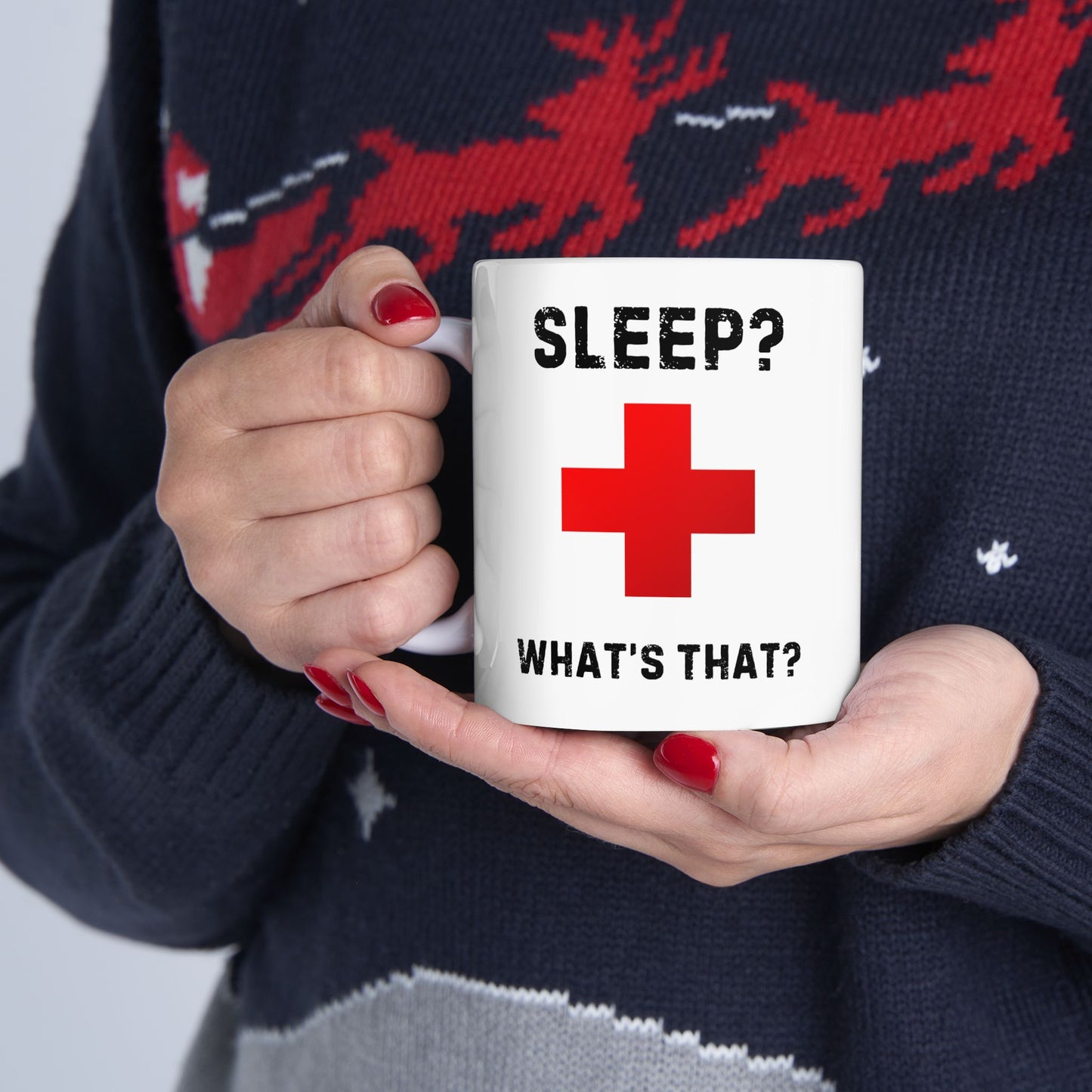 Funny Ceramic Mug - Sleep, What's That Design - Perfect Gift for Nurses, Medical Professionals