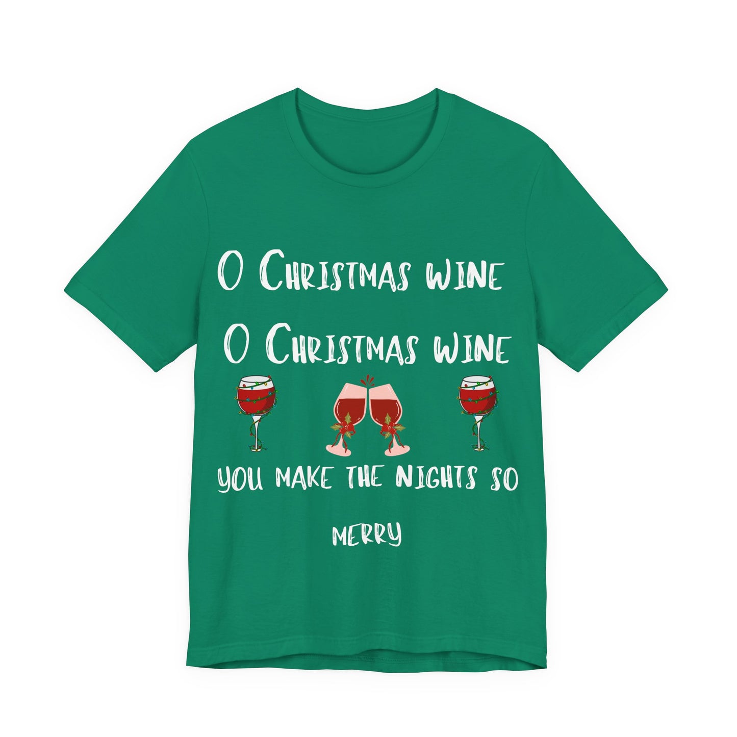Wine Glasses Cheers Tee — Casual Wine Lover Short Sleeve Shirt