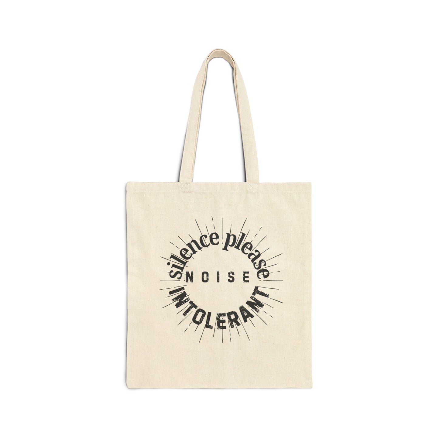 Silence Please Cotton Canvas Tote Bag