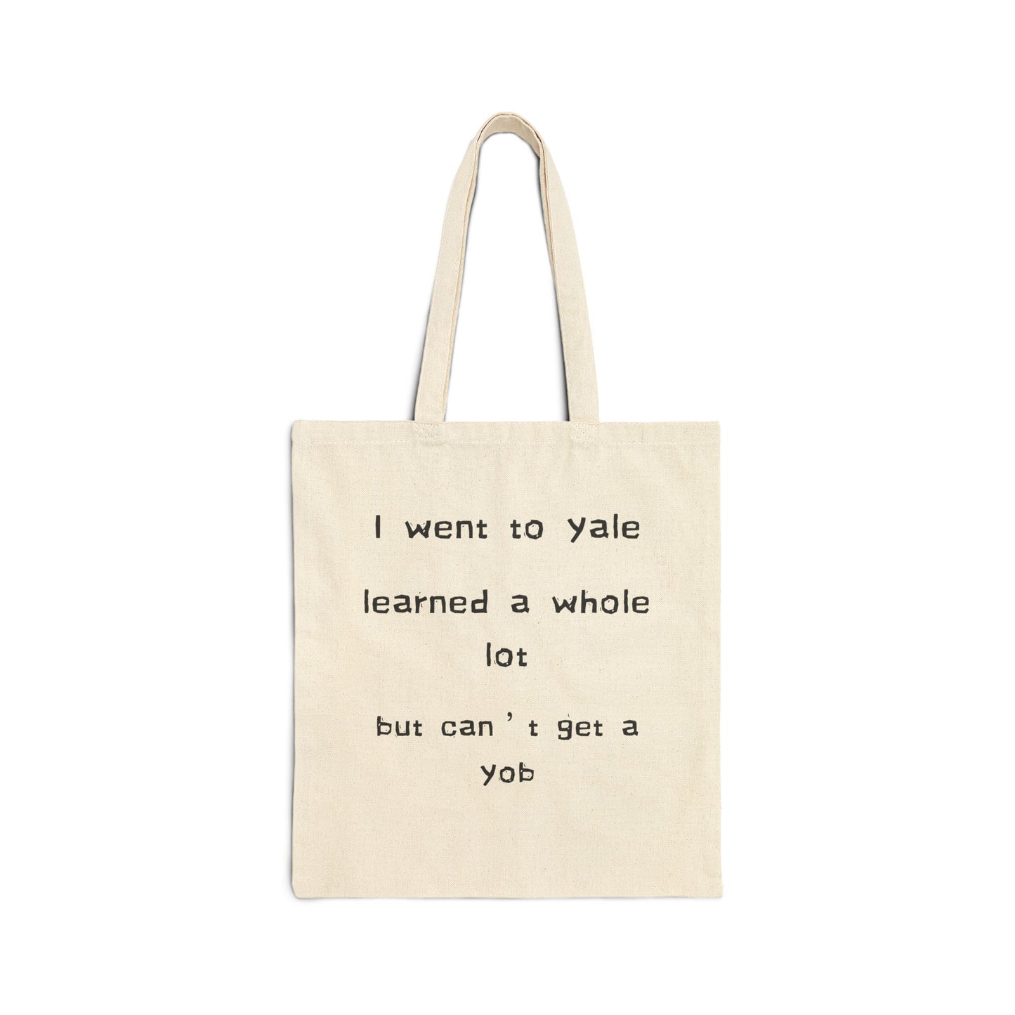 Funny Yale Tote Bag - Canvas Shopper for Graduates