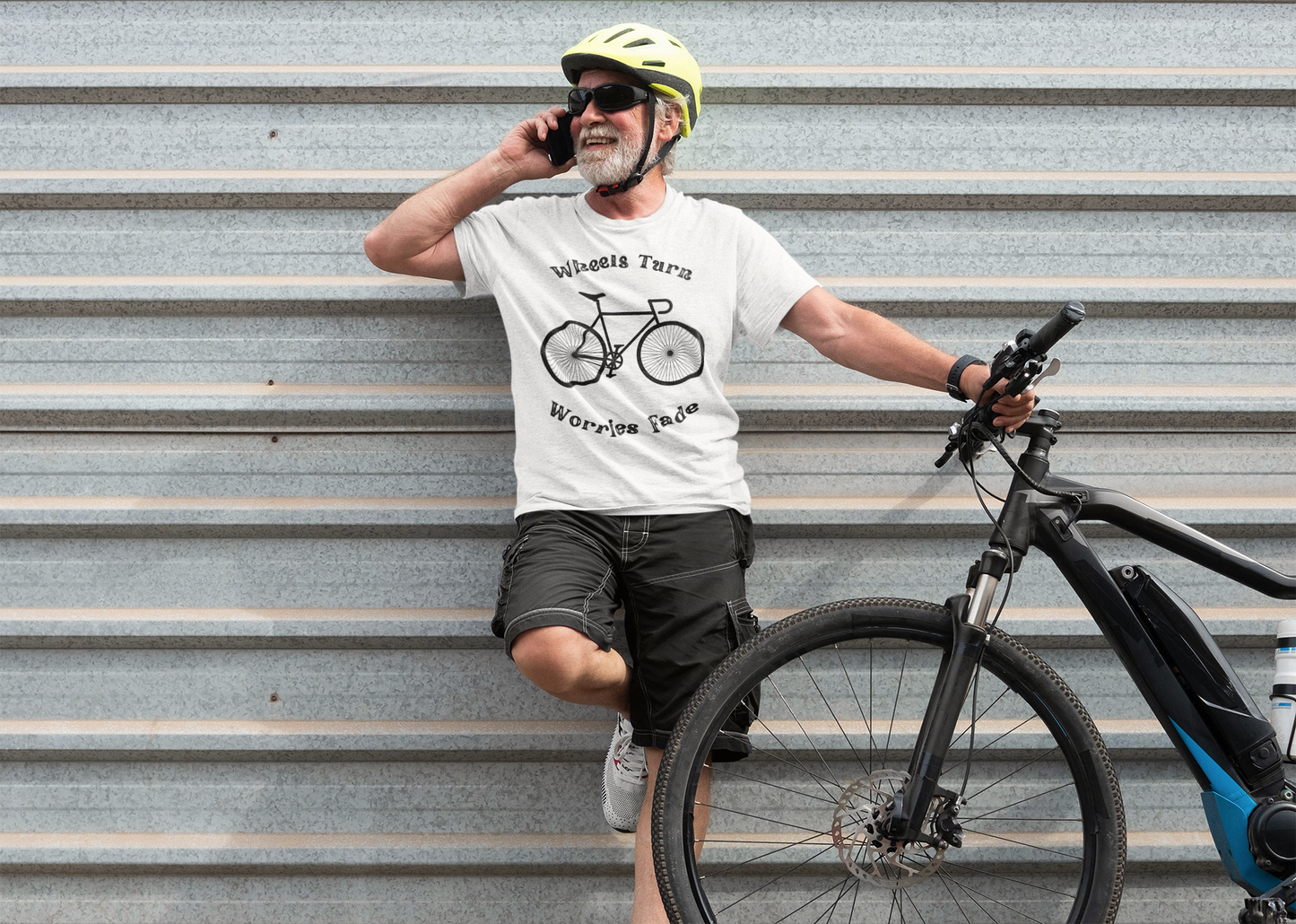 Wheels Turn Worries Fade White