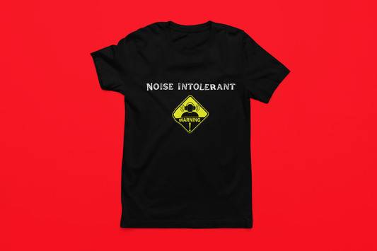 Noise intolerant black tee