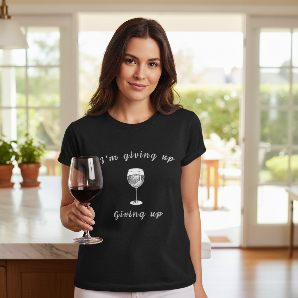 Black wine tee lifestyle