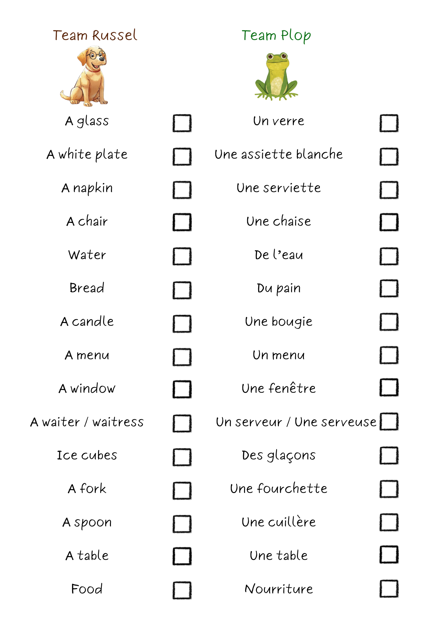 🍽️ A Taster — Free Russel & Plop Activity